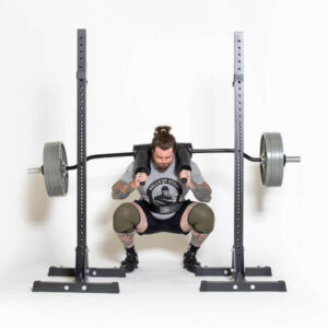 bells of steel safety squat bar in use