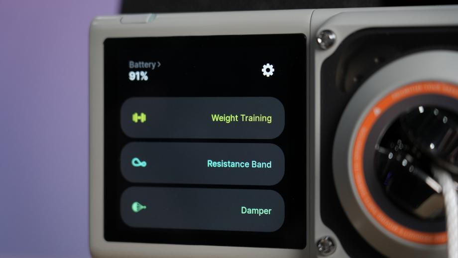 A close look at the training modes on the Beyond Power Voltra I.