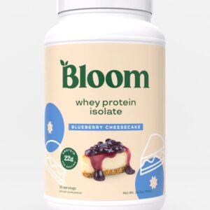 Bottle of Bloom Whey Isolate Protein