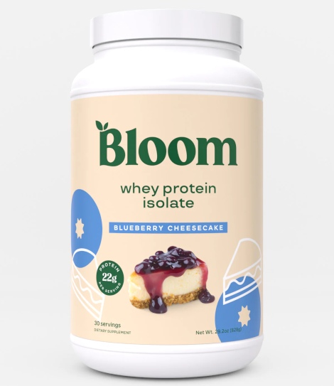 Bottle of Bloom Whey Isolate Protein