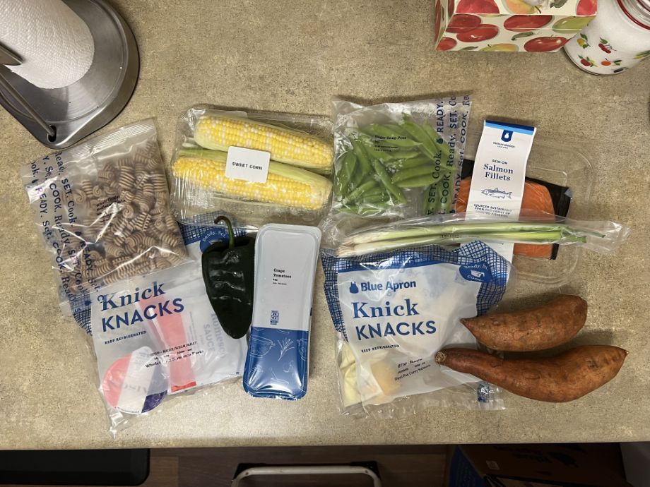 Blue Apron ingredients straight from the box