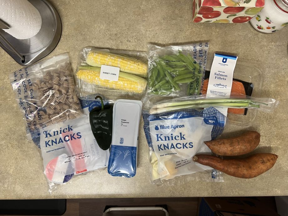 Blue Apron ingredients straight from the box