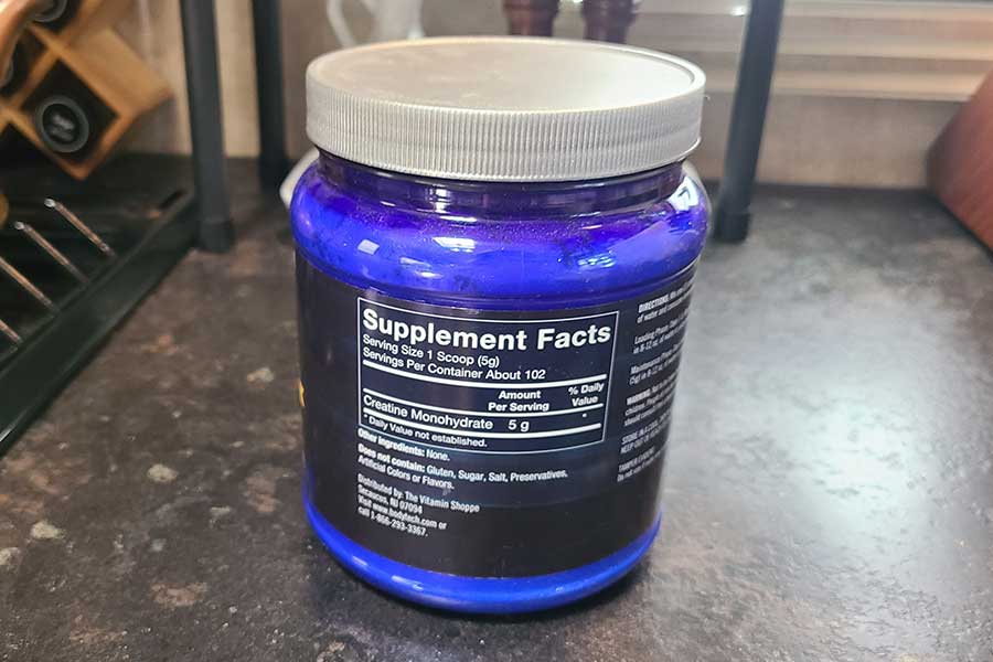 Bodytech Creatine Supplement Facts Label