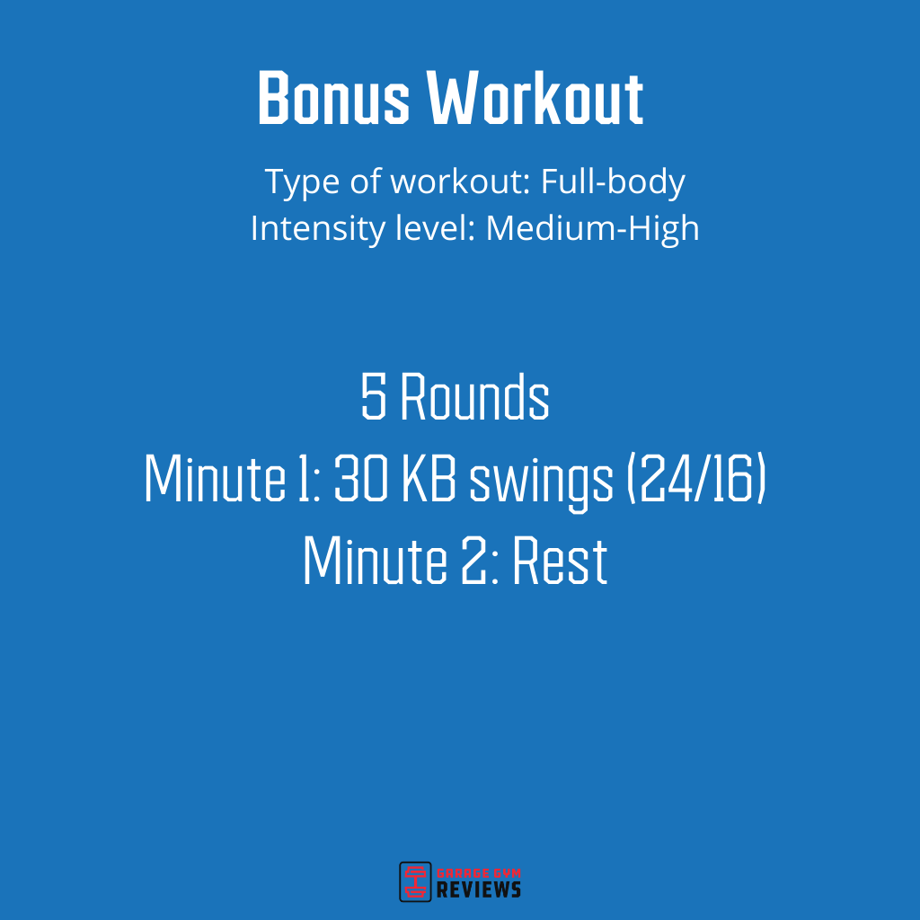 A bonus kettlebell workout description