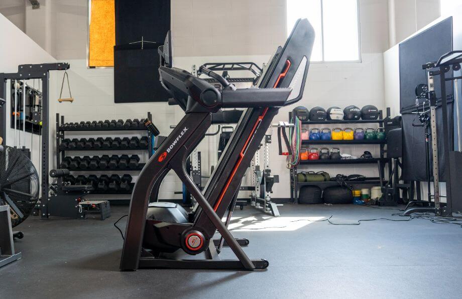 bowflex treadmill 10 folded to stand