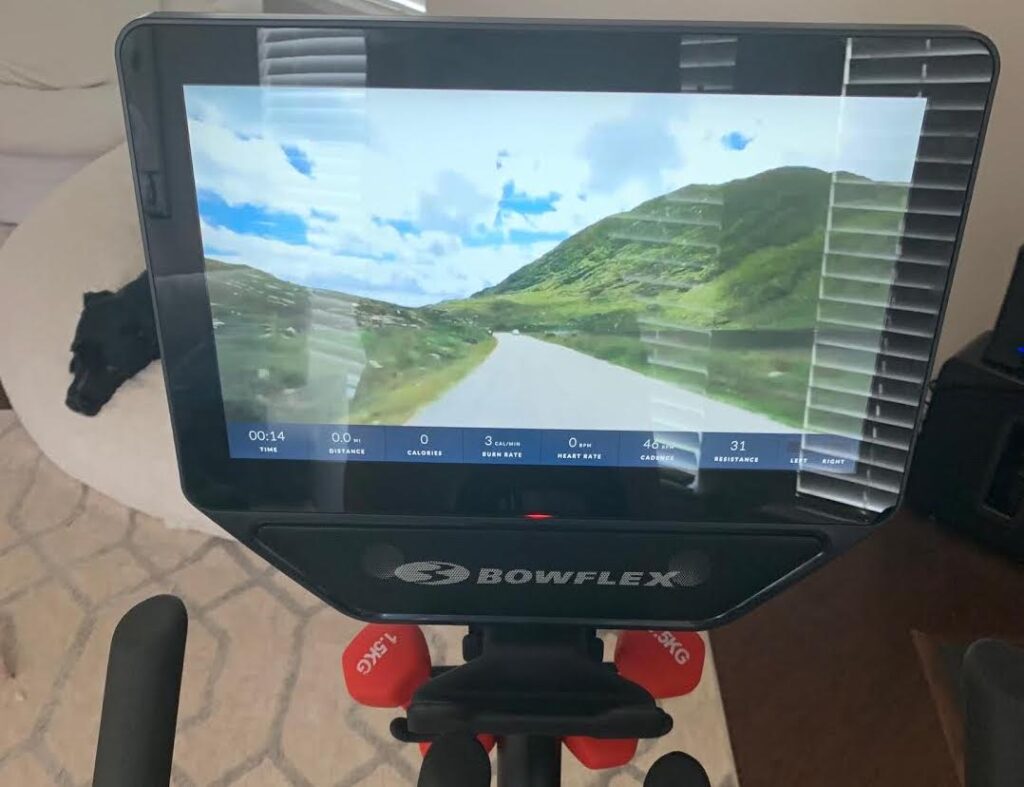 Screen of the Bowflex Velocore