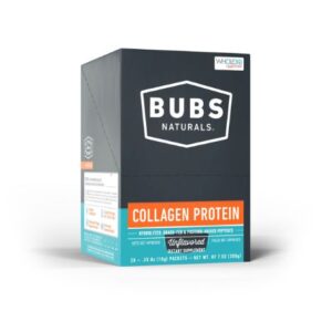 Box of travel packets of BUBS Naturals Collagen Protein