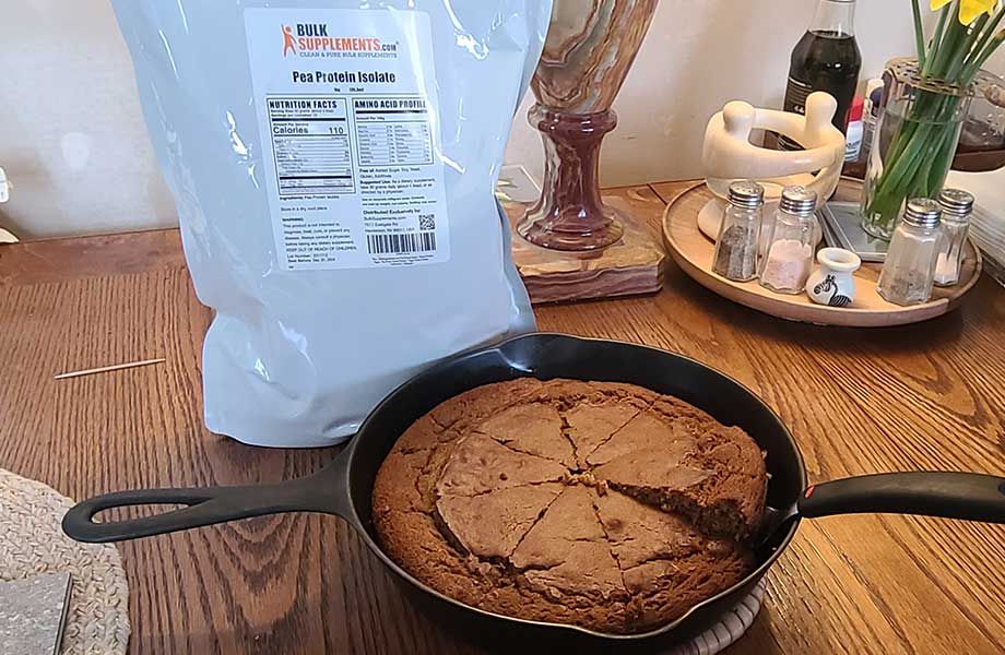 An image of Bulk Supplements pea protein in brownies