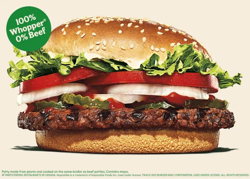 Burger King high-protein Impossible Whopper