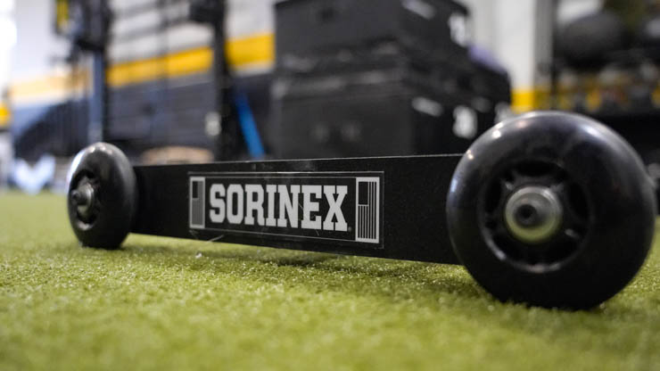 side logo of the Sorinex Glute Ham Roller