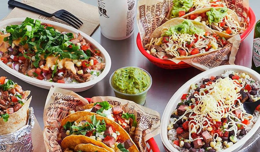 An image of Chipotle menu items