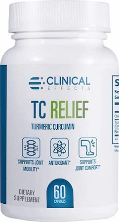 An image of Clinical Effects TC Relief turmeric supplements