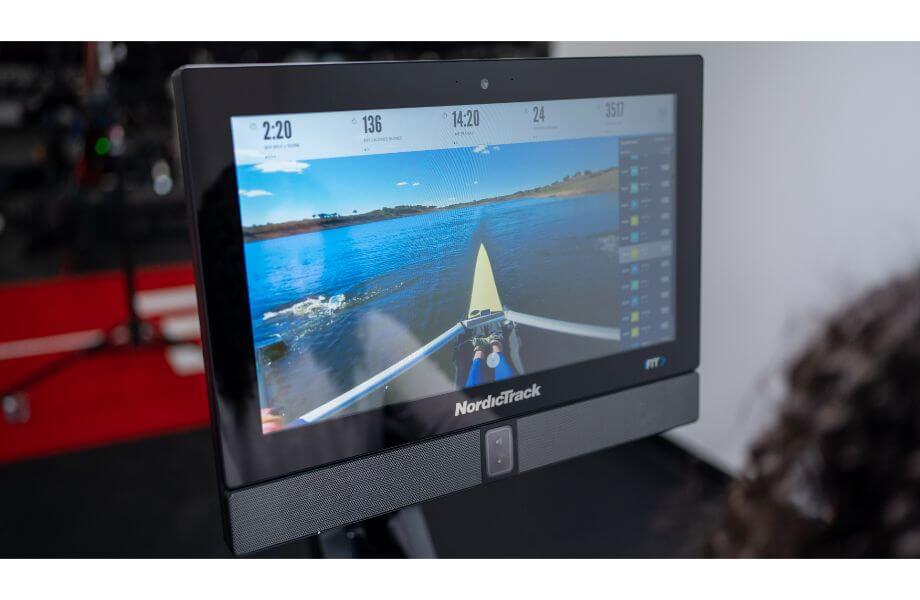 close up rower monitor