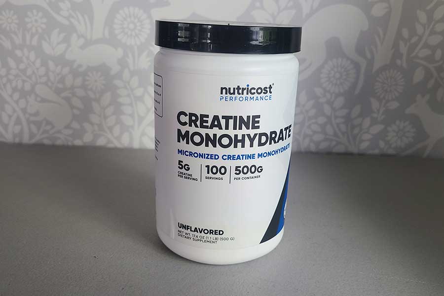 Container of Nutricost creatine