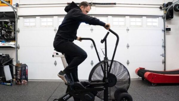 Coop riding the Fringe Sport Raptor Air Bike