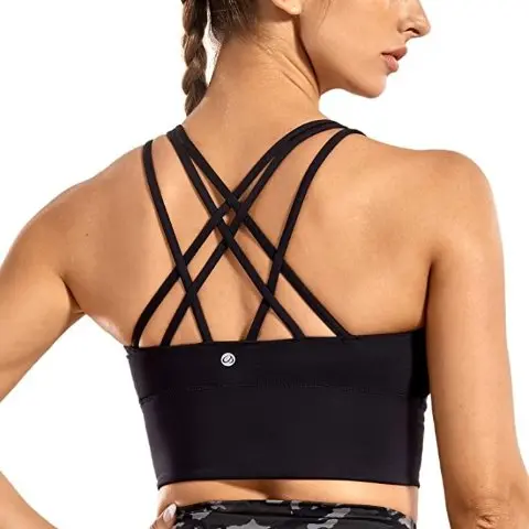 Woman wearing a sports bra from CRZ YOGA