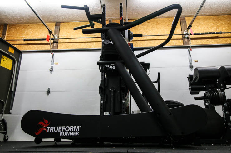 TrueForm Runner in a garage gym