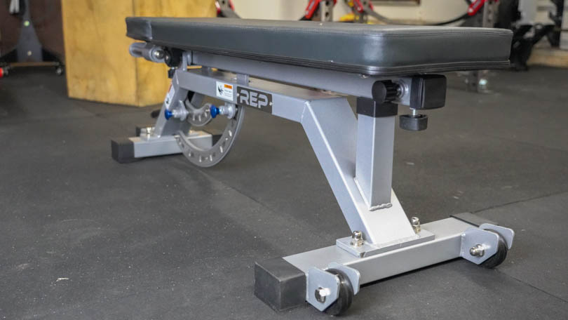 The REP AB-5000 set to a flat bench position