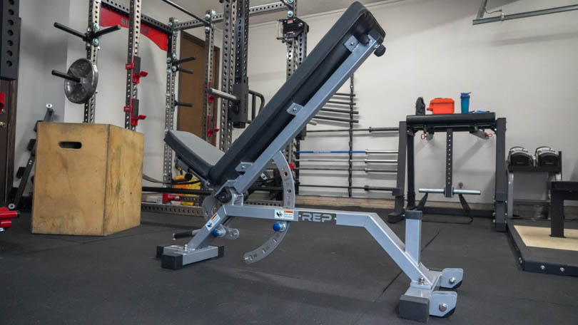 The REP Fitness AB-5000 in an incline position