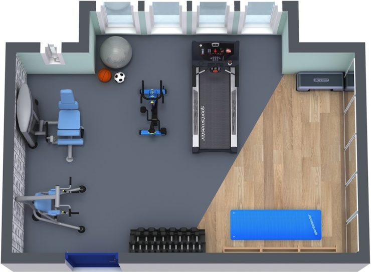 home gym layout