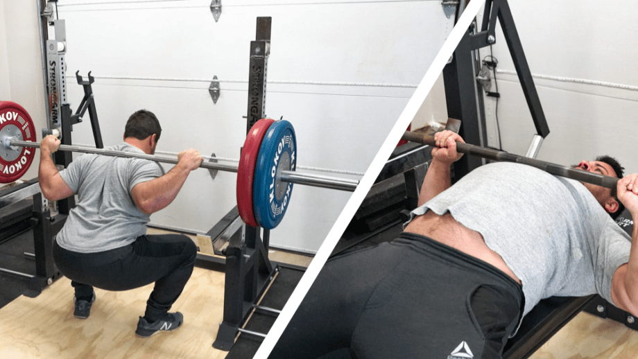 man using the StrongArm Sport Combo Rack