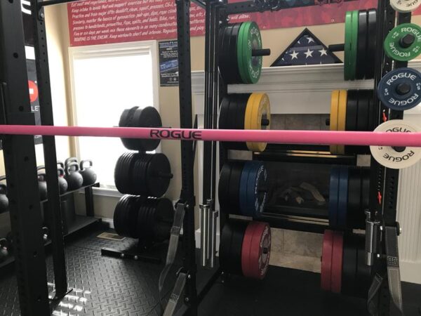 Rogue pink barbell deals