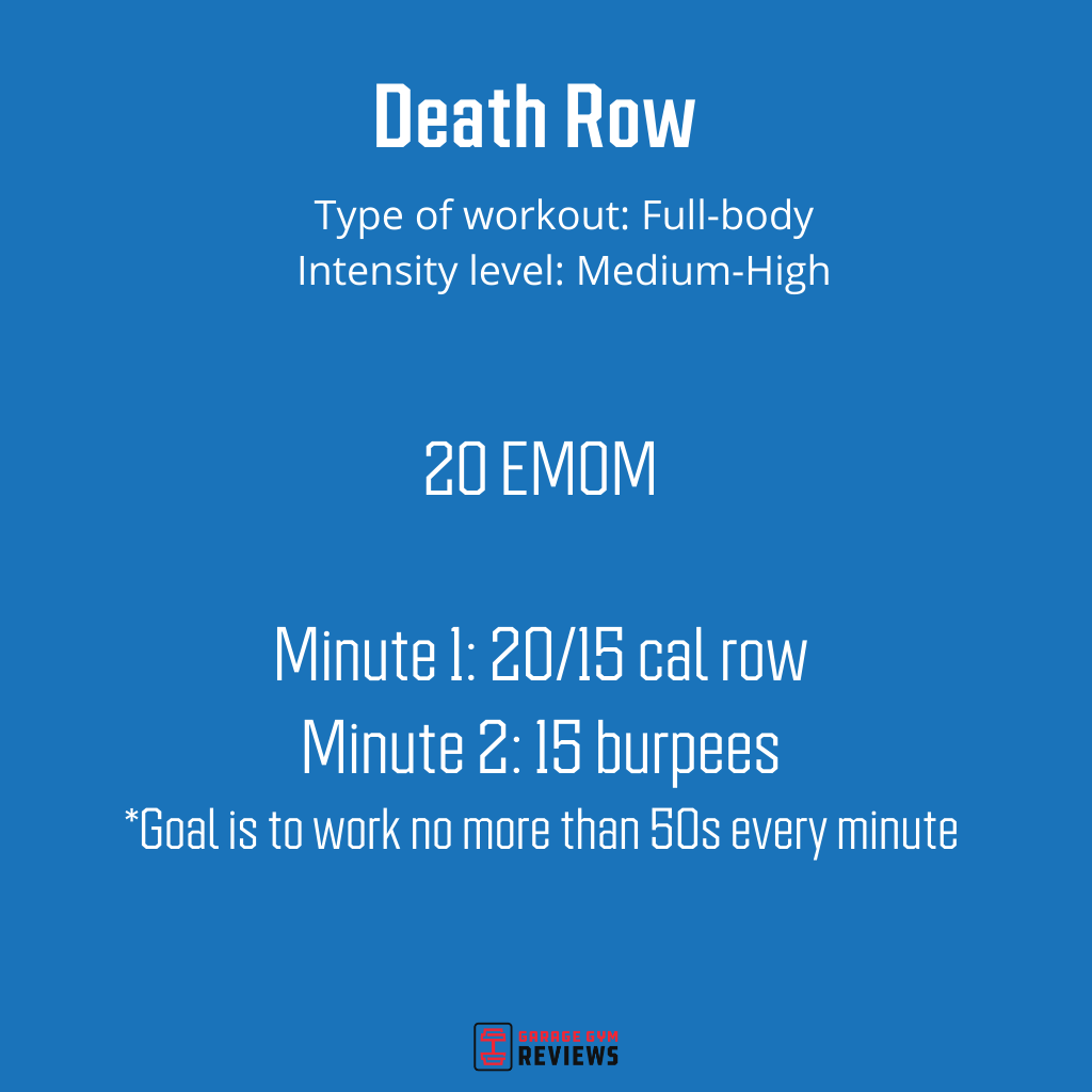 The details of a workout named Death Row