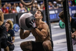 man using a medicine ball