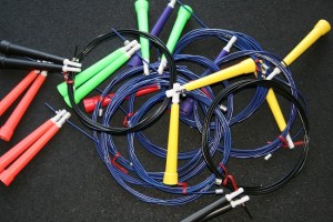 jump ropes of gym flooring