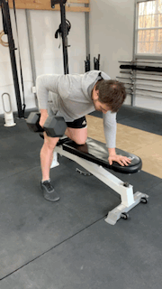 dumbbell row - 3-point variation