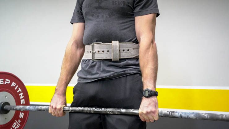 coop testing out the Dominion Strength Powerlifting Belt while doing a deadlift