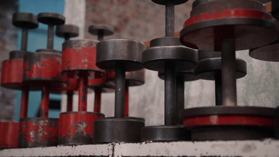 vintage dumbbells