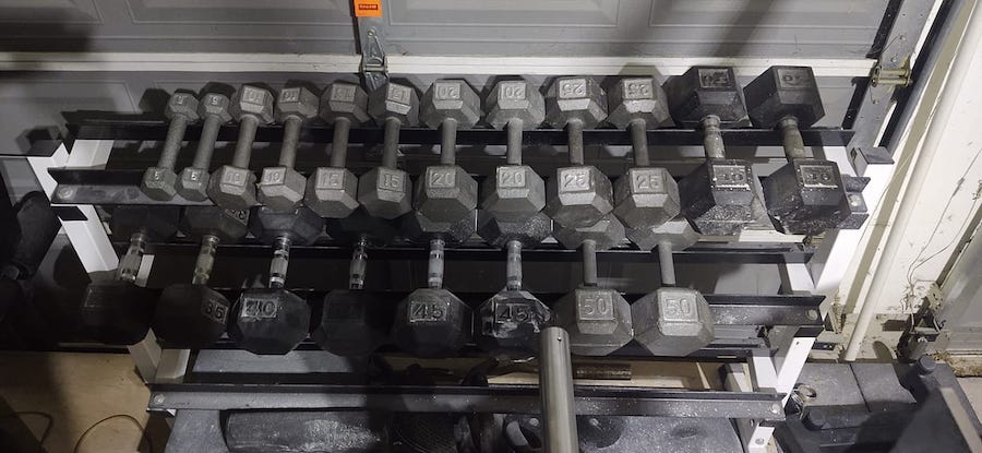 Hex Head Iron Dumbbells