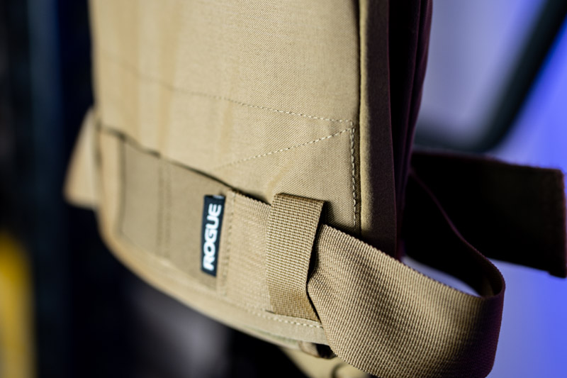 A look at the Velcro waist belt on the Rogue Plate Carrier