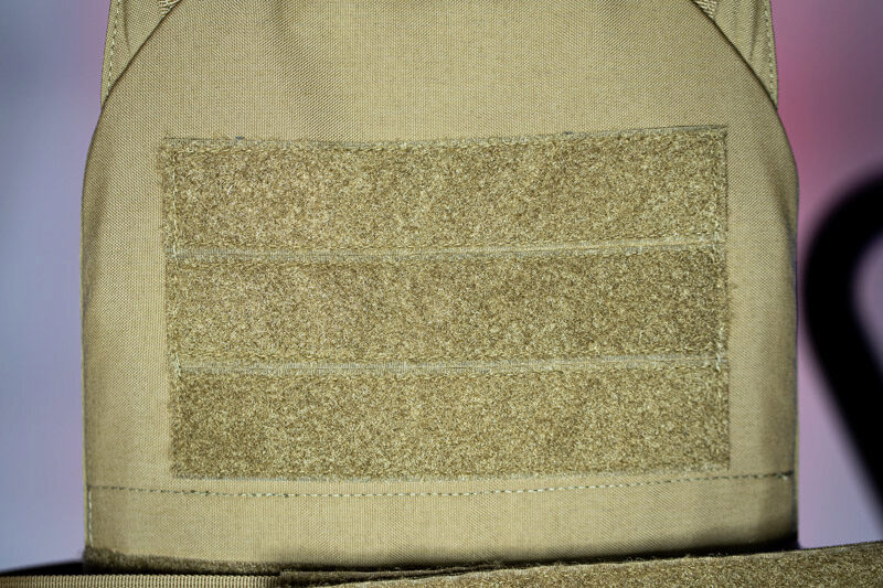 An image of the Velcro spots on the front of the Rogue Plate Carrier