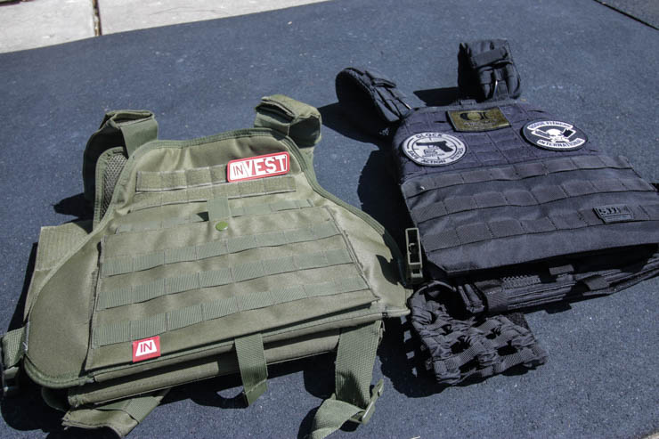 black and army green Invest Pro Weight Vests