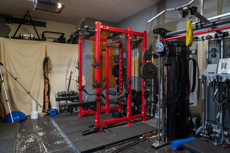 The REP Fitness PR-5000 Power Rack in a home gym