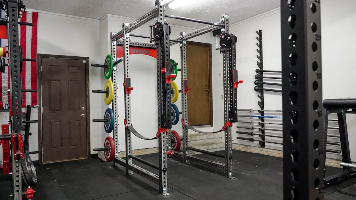 The Sorinex XL Power Rack in a home gym