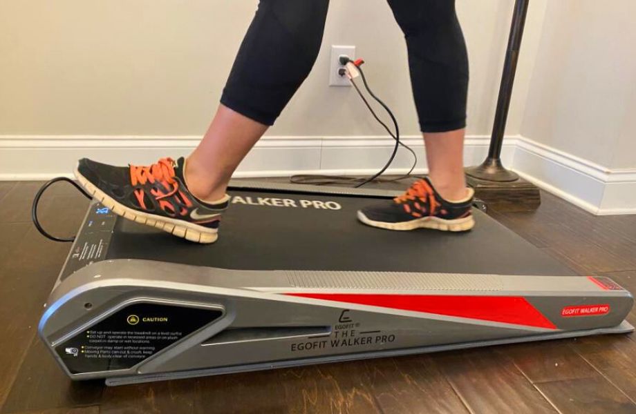 Egofit walker incline treadmill in use