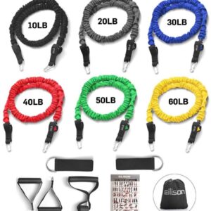 EILISON Resistance Bands in different colors and resistance levels.