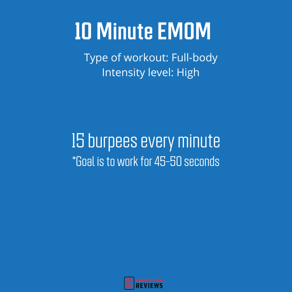 The details of a 10 minute EMOM workout