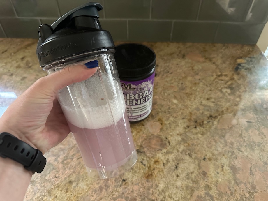 An image of EVL Nutrition BCAA Energy in a shaker