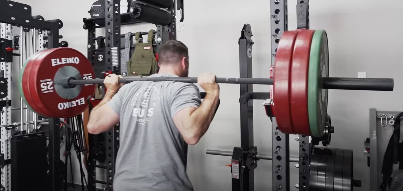 coop squatting with the Eleiko Hybrid Bar