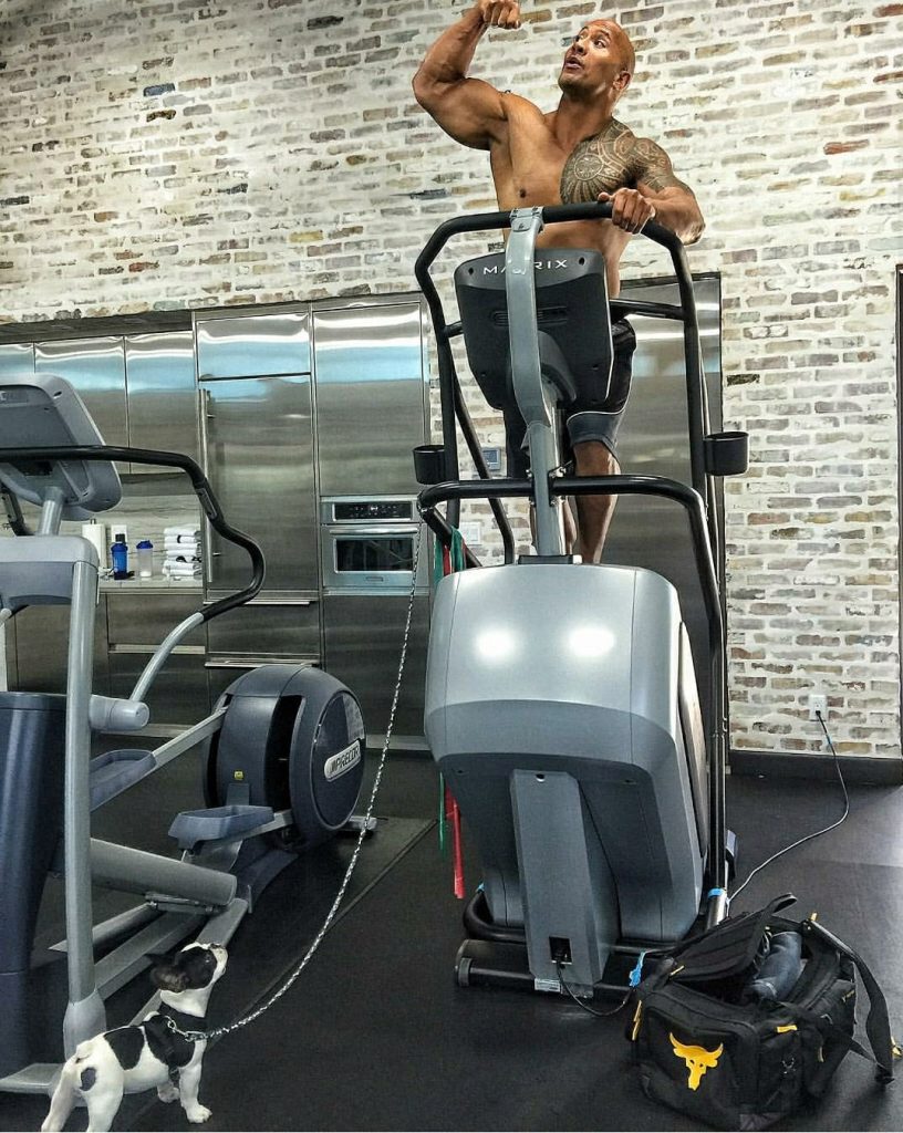 Dwayne johnson home gym