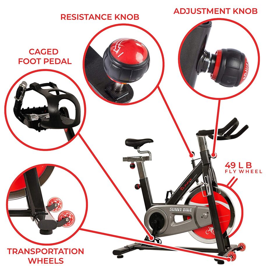 Sunny Health and Fitness Indoor Cycle Bike SF-B1002