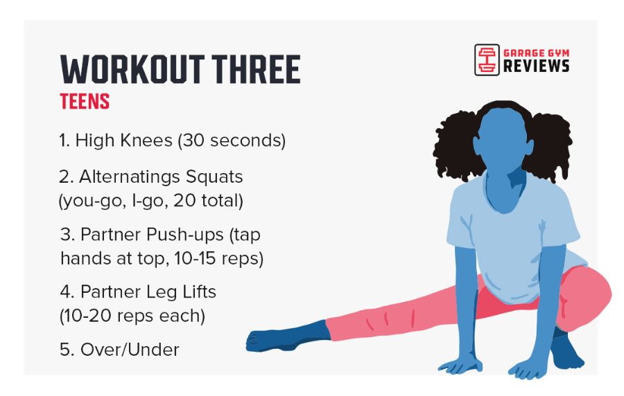 An image of a workout for teens