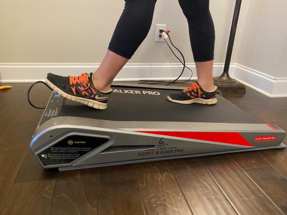 An image for the Egofit walker review of feet on the machine