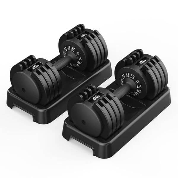 FLYBIRD 55-Pound Adjustable Dumbbells