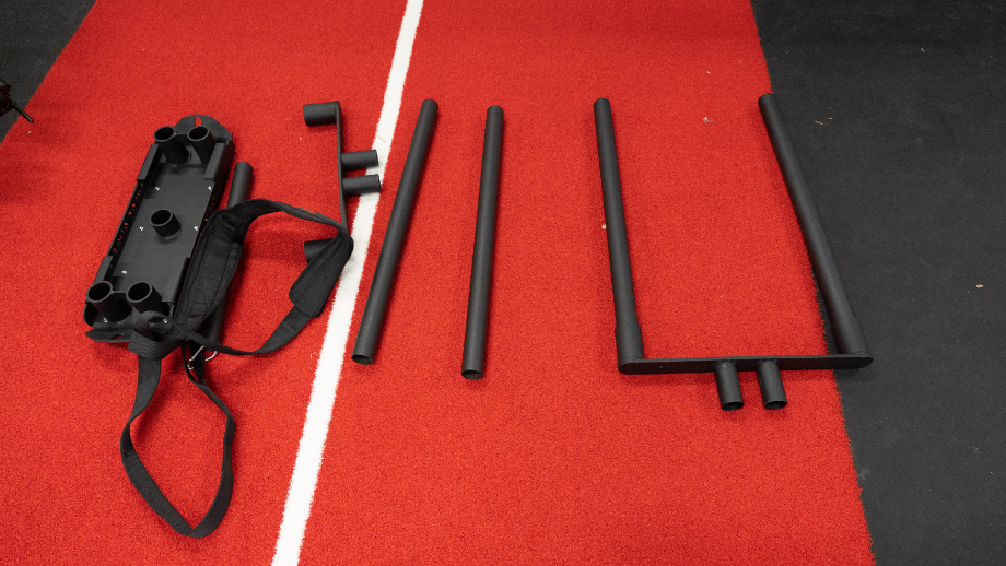 The separate pieces of the Freak Athlete Multi Sled