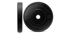 two black bumper plates